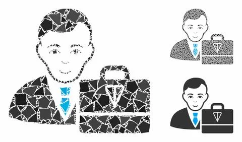 Ton accounter Mosaic Icon of Bumpy Elements Illustrazione stock