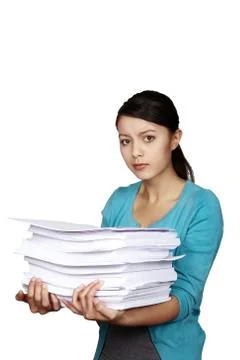 A ton of paper work to do Stock Photos
