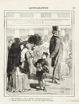Ton Professeur a t si amiable! Comment reconnaitre? -Maman, donne lui une r.. Stock Illustration