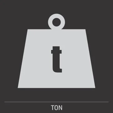 Ton weight icon Stock Illustration