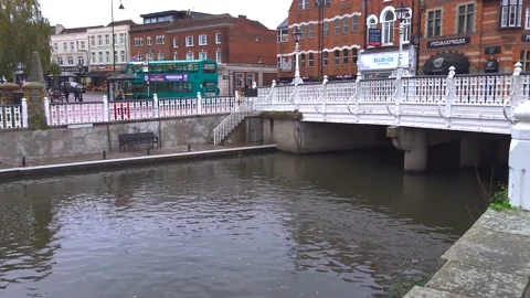 Tonbridge riverside Stock-Footage 220456348