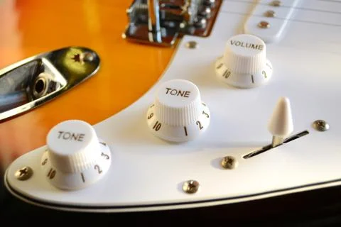 Tone and volume knobs Stock Photos