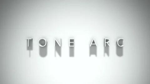 Tone arc 3D title animation with shadows on a white background Stock Footage 297801889