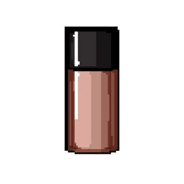 Tone foundation cream pixel art vector illustration Stock Illustration