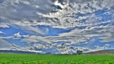 Tone Mapped Clouds Stock Footage 380255