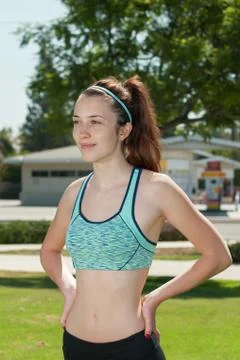 Toned athlete focused on the work Stock Photos