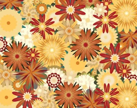 Toned flowers Stock Illustration