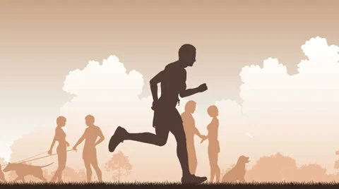 Toned jogger Stock Footage 32360114