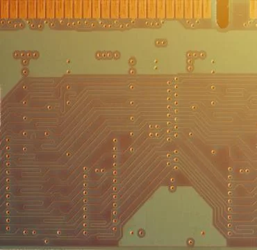 A toned macro image of a computer board with many small technological element Stock Photos