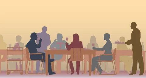 Toned restaurant Stock Illustration