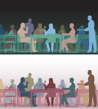 Toned restaurant Stock-Illustration