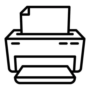 Toner printer icon, outline style Stock Illustration