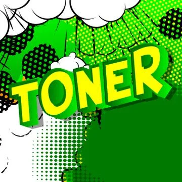 Toner - Vector illustrated comic book style phrase on abstract background. Stock Illustration