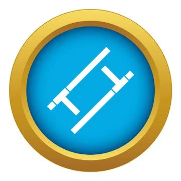 Tonfa icon blue isolated イラスト素材