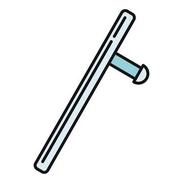 Tonfa weapon for law enforcement and security services Stock-Illustration