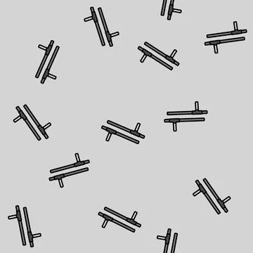 Tonfa weapon military vector seamless pattern イラスト素材