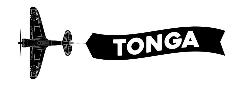 Tonga advertisement banner Stock Illustration