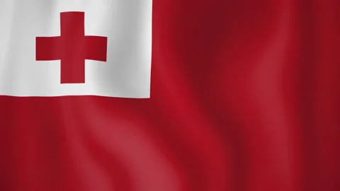 Tonga animated flag. Seamless loop. 4K Video stock 145466509