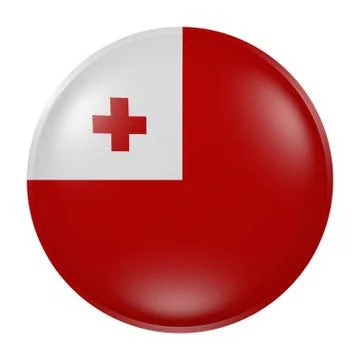 Tonga button on white background Stock Illustration