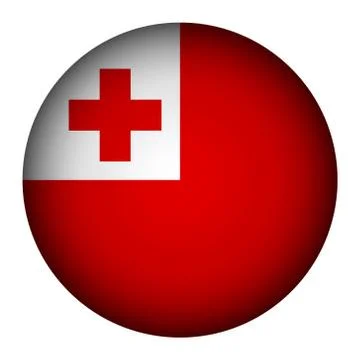 Tonga flag button. Illustrazione stock