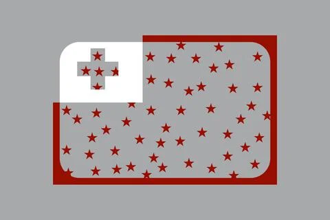 Tonga flag conceptual vector illustration.  Tonga related poster Stock Illustration
