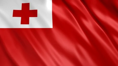 Tonga Flag Stock Footage 123899418