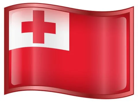Tonga flag icon. 库存插图