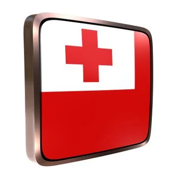 Tonga flag icon Stock Illustration