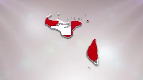 Tonga Flag on Map Stock Footage 277948442