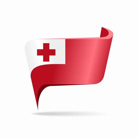 Tonga flag map pointer layout. Vector illustration. Stock Illustration
