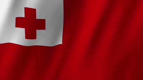 Tonga Flag. National 3d Tonga flag waving. Flag of Tonga footage video waving  Stock Footage 253483364
