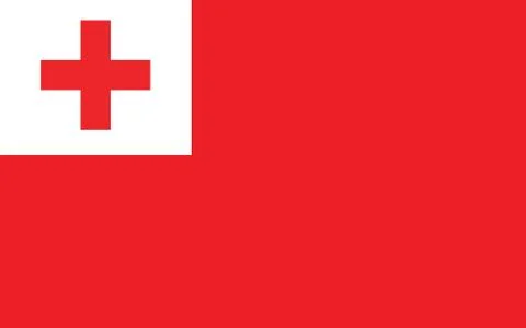 Tonga flag vector graphic. Rectangle Tongan flag illustration. Tonga country  Illustration