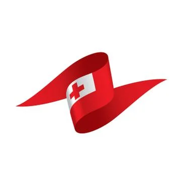 Tonga flag, vector illustration Stock Illustration