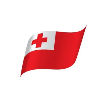Tonga flag, vector illustration Stock Illustration