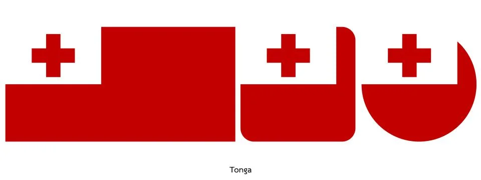 Tonga flag, vector illustration Stock Illustration