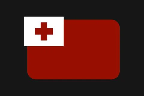 Tonga flag vector illustration. Kingdom of Tonga national flag Illustrazione stock