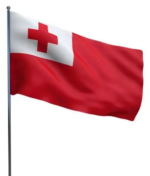 Tonga Flag Waving Stock Illustration