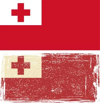 Tonga grunge flag. Vector illustration Stock Illustration