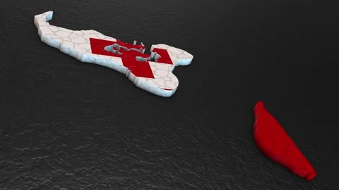 Tonga map 3d. 3d map of Tonga. Video stock 275961788