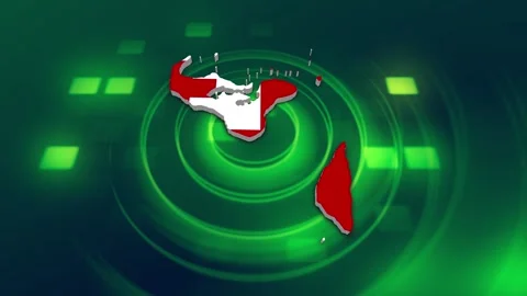 Tonga Map and Flag Background 스톡 동영상 344030265
