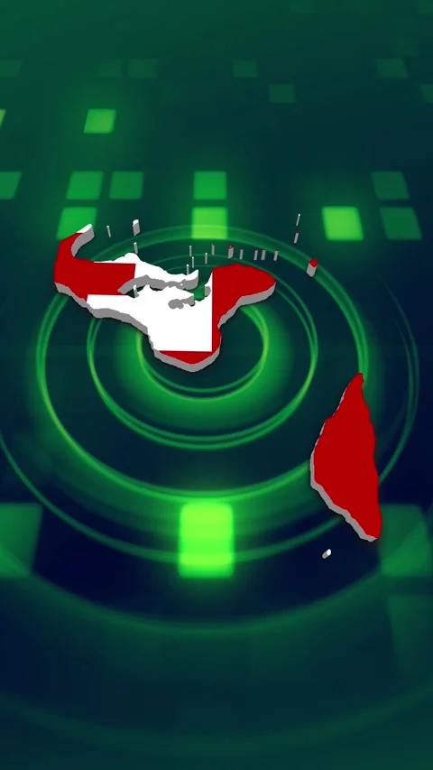 Tonga Map and Flag Background Video stock 347127318