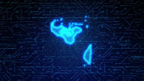 Tonga Map Digital Technology Opener Stock Footage 335082538