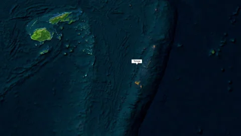 Tonga Map Zoom Stock Footage 159760800
