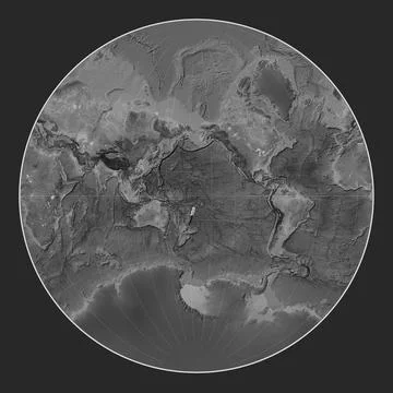 Tonga tectonic plate. Grayscale. Lagrange. Stock Illustration