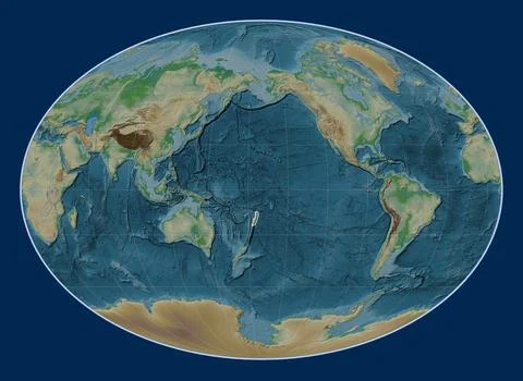 Tonga tectonic plate. Physical. Fahey. Stock Illustration