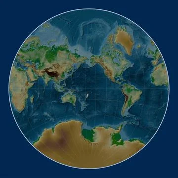 Tonga tectonic plate. Physical. Lagrange. Stock Illustration