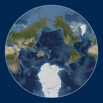 Tonga tectonic plate. Satellite. Lagrange Oblique. Stock Illustration