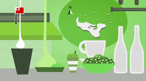 Tonga - Vector Menu - Restaurant - Food and Drinks - green Stock Footage 67569323