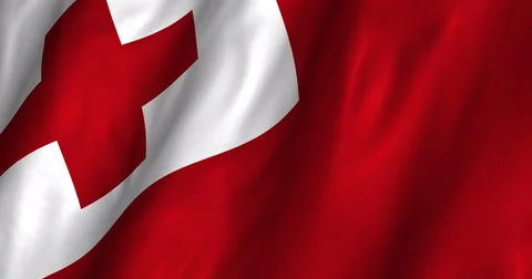 Tonga Waving Flag 4K Stock Footage 61750151