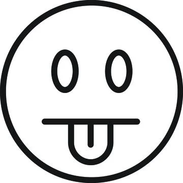 Tongue out face icon Stock Illustration